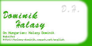 dominik halasy business card